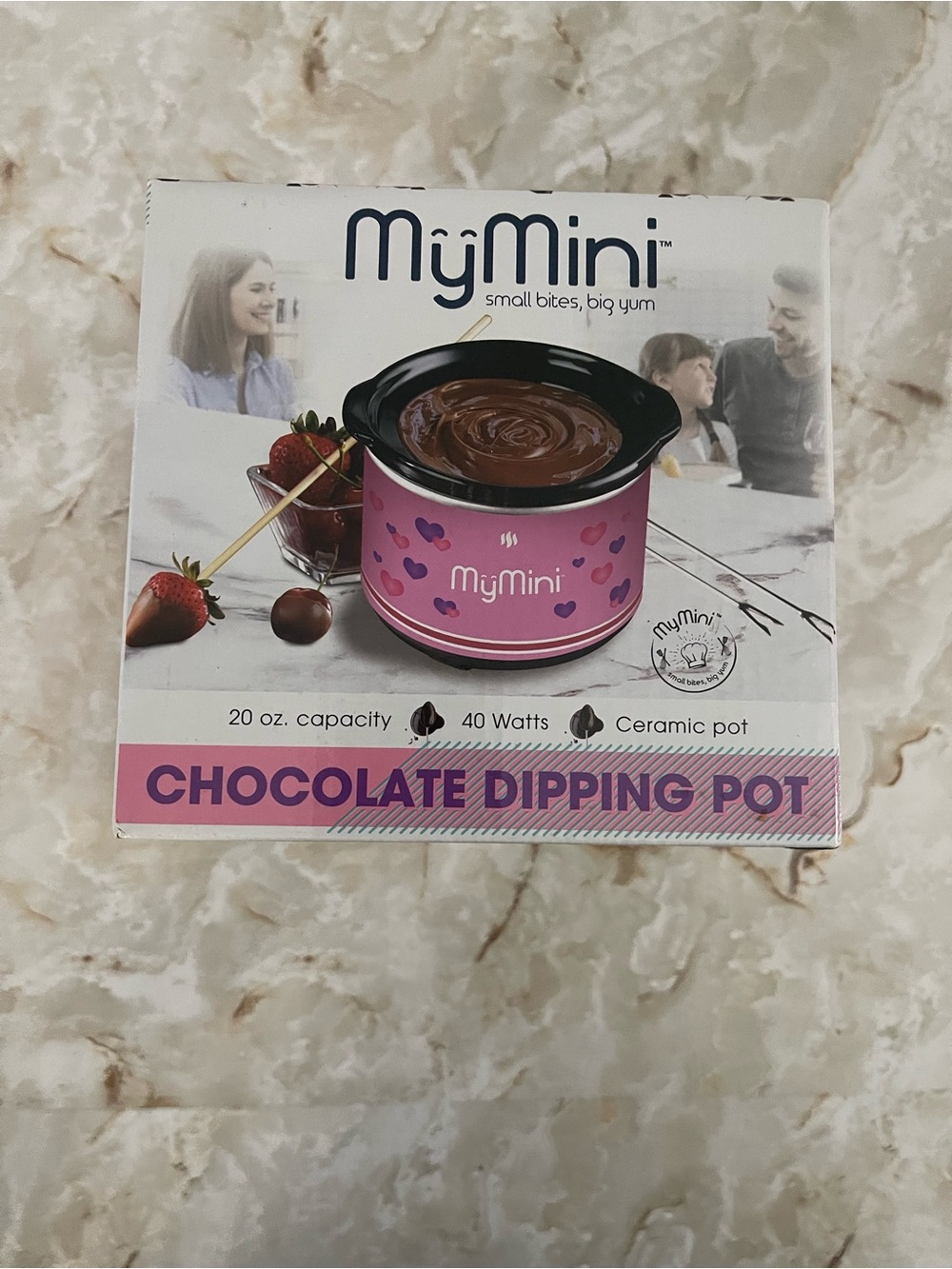 MyMini Chocolate Dipping Pot - Pink Hearts - Picture 5 of 9